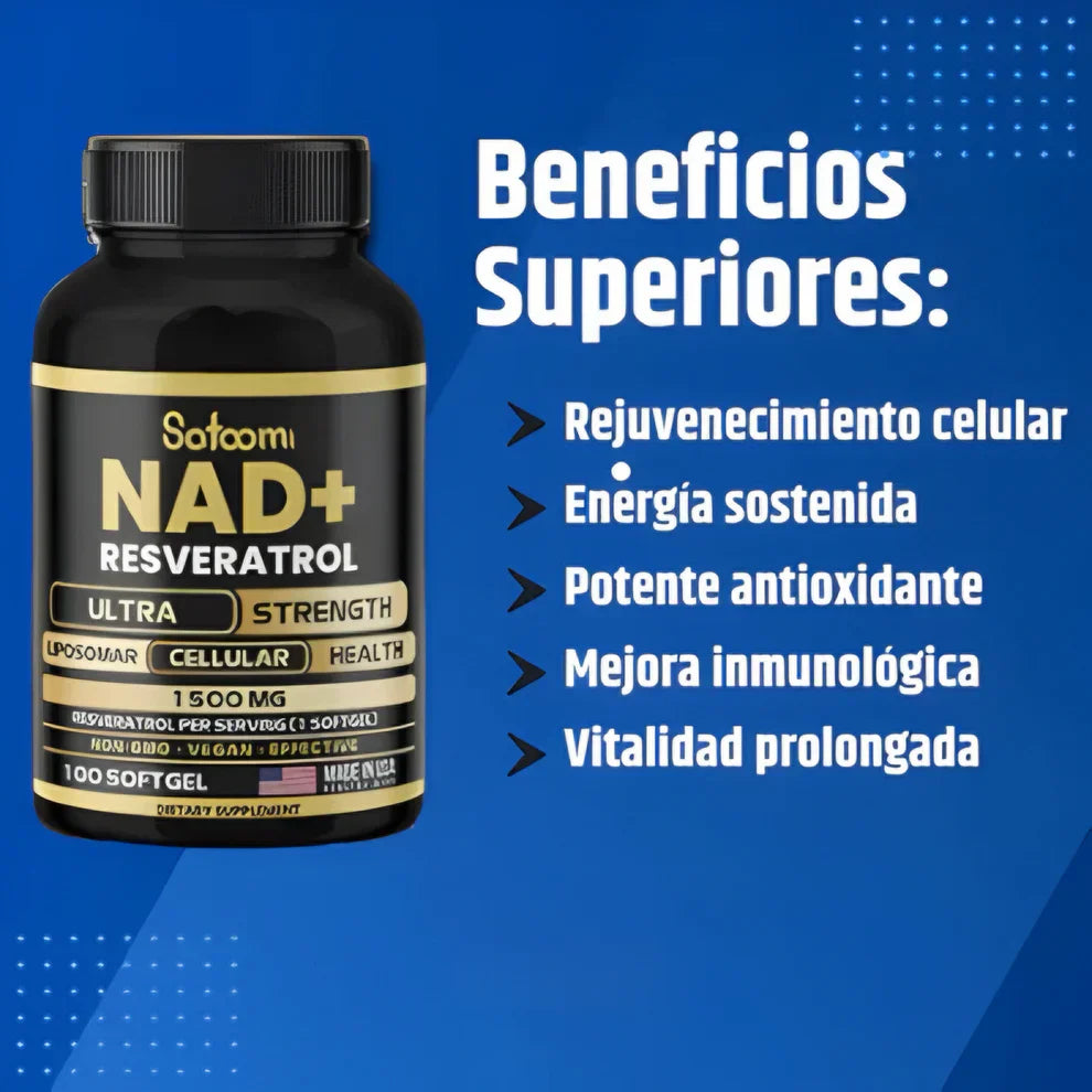 NAD+RESVERASTROL - Cápsulas de Reparación Celular 🌿💡 (90 CÁPSULAS)