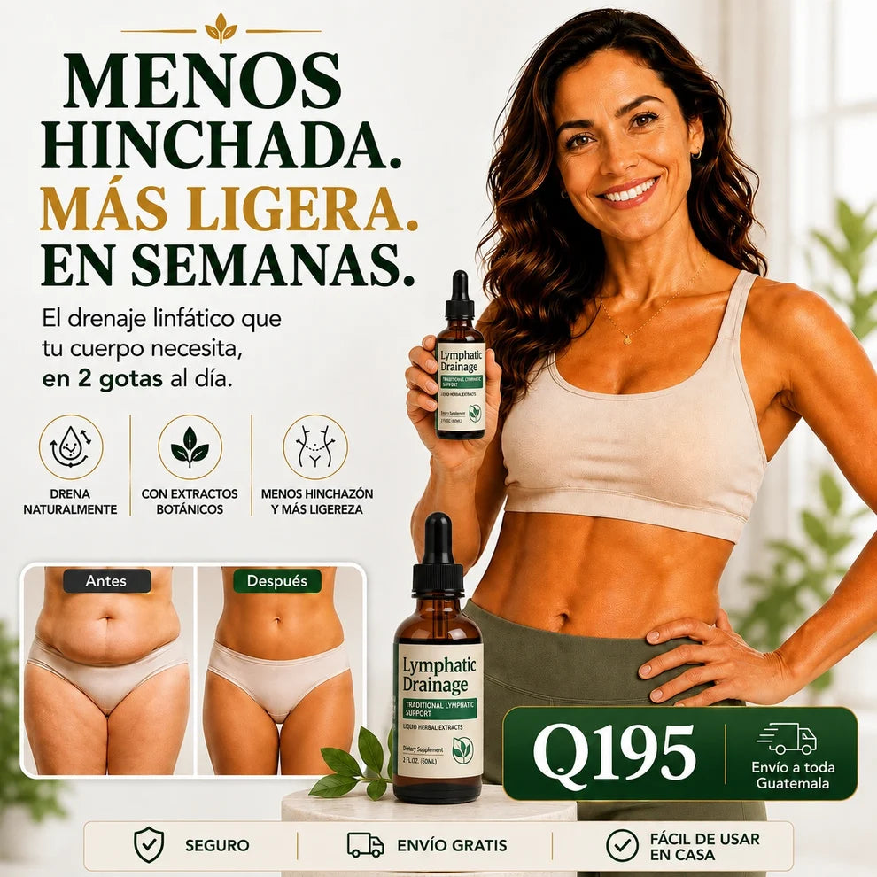 Gotas de Drenaje Linfático — Adiós a la Hinchazón que la Dieta Nunca Pudo Quitar