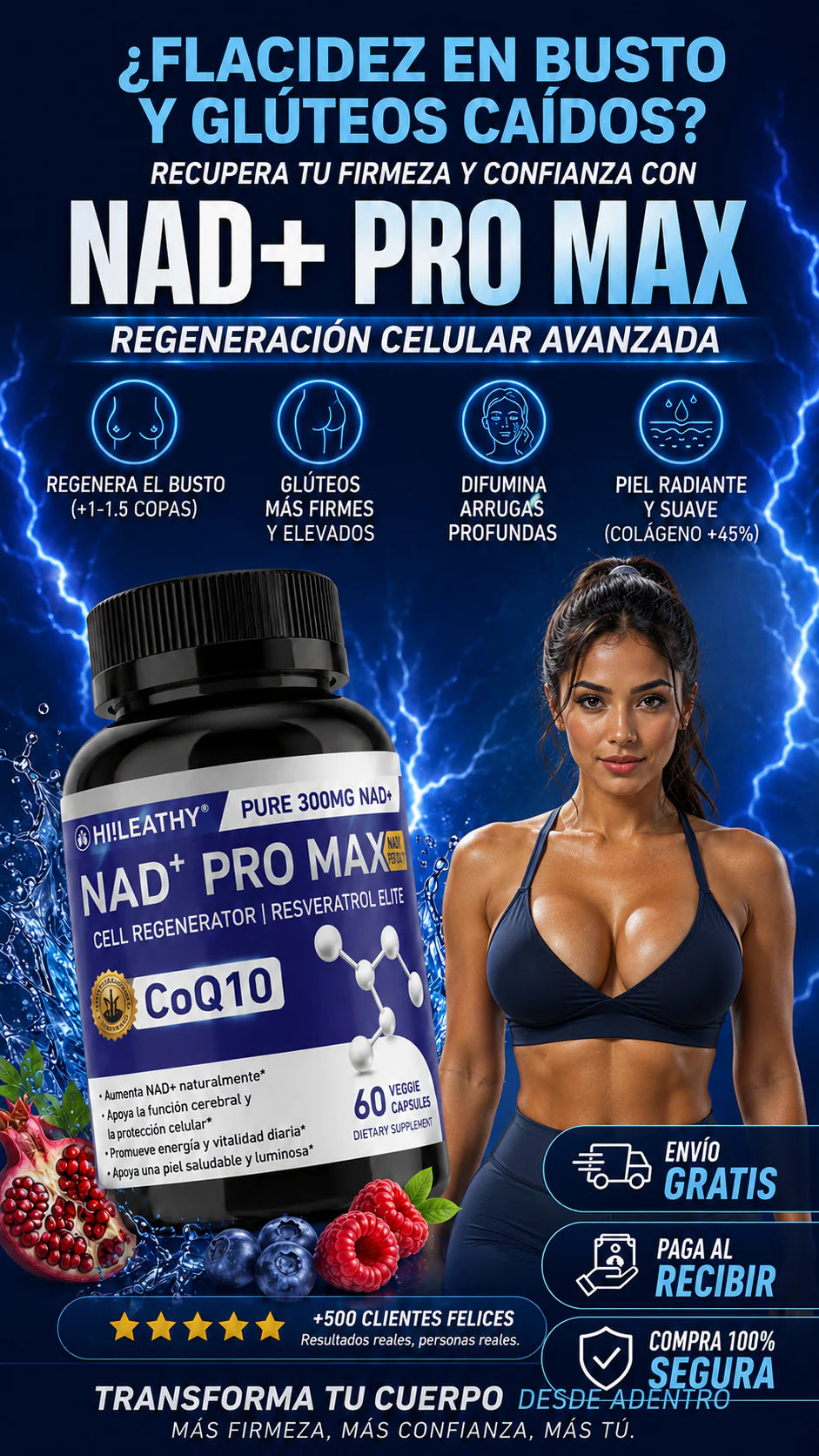 NAD+ PRO MAX Rejuvenece Tu Piel y Tonifica Tu Silueta