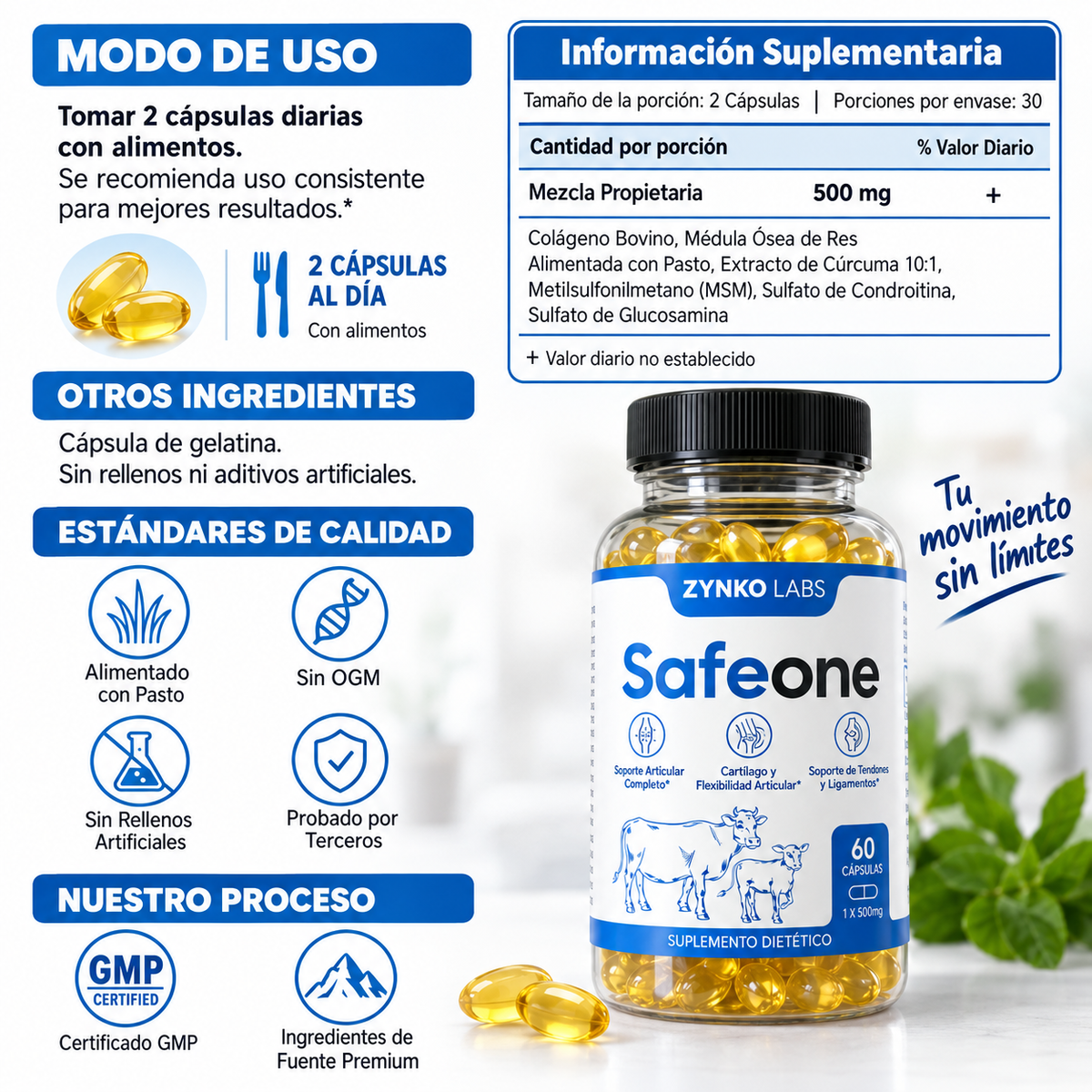Safebone® — Alivia de forma natural la inflamación de articulaciones para recuperar movimiento cómodo y sin dolor