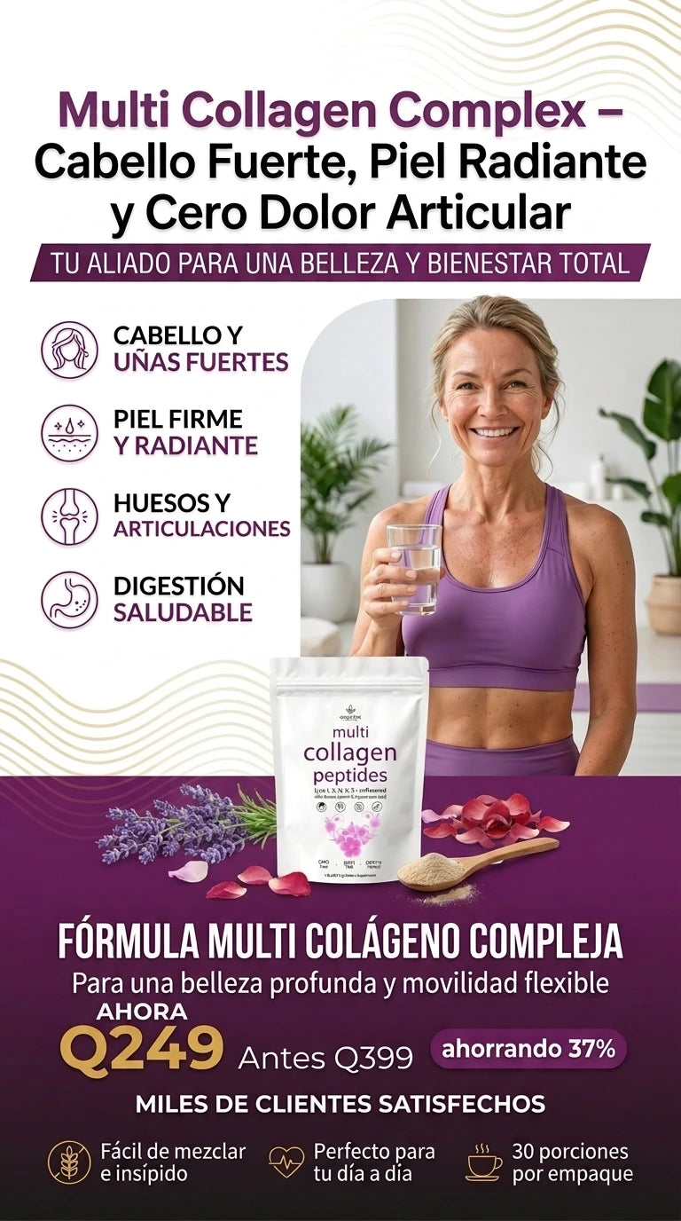 Multi Collagen Complex – Cabello Fuerte, Piel Radiante y Cero Dolor Articular