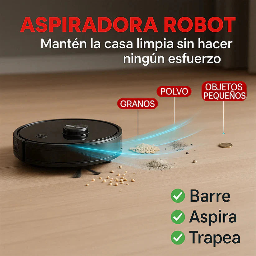ROBOT ASPIRADORA 2025 3 EN 1 TECNOLOGÍA INTELIGENTE