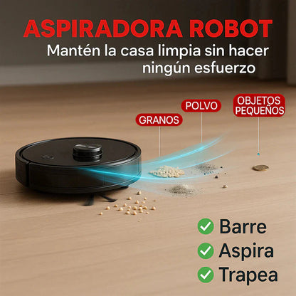 ROBOT ASPIRADORA 2025 3 EN 1 TECNOLOGÍA INTELIGENTE