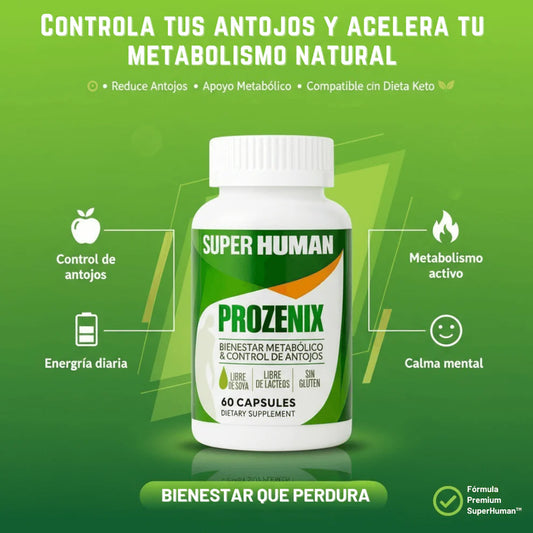 Prozenix Pro Capsules – Cápsulas Metabólicas para Control de Antojos y Bienestar Metabólico (60 Cápsulas) – SuperHuman™