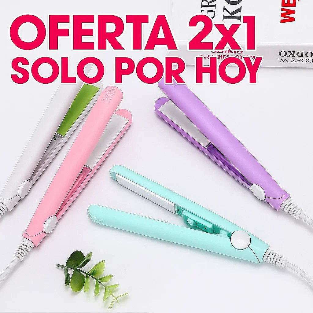 PROMOCIÓN 2x1 🔥 ¡Despídete del frizz en segundos con la Mini Plancha Portátil GlamGo™