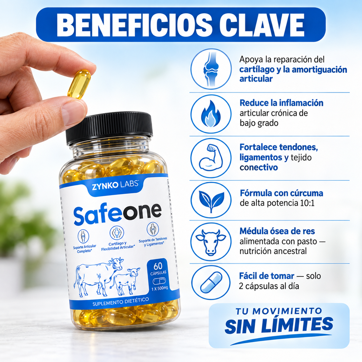 Safebone® — Alivia de forma natural la inflamación de articulaciones para recuperar movimiento cómodo y sin dolor