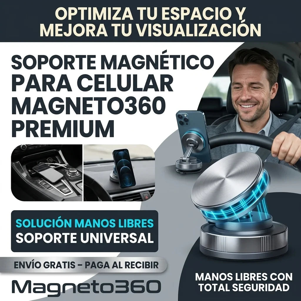 Magneto360 – Soporte Magnético 360° para Celular en Cualquier Superficie