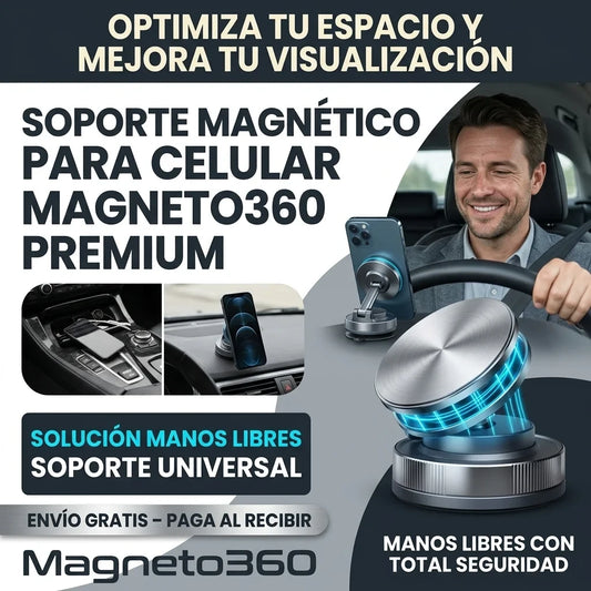 Magneto360 – Soporte Magnético 360° para Celular en Cualquier Superficie