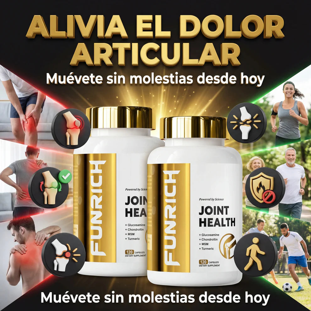 Recupera la movilidad y dile adiós al dolor articular-Suplemento avanzado con glucosamina y curcuma
