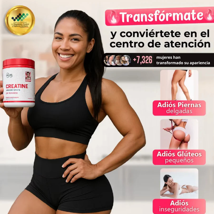 CREATINE MONOHYDRATADA ORIGINAL PARA MUJERES 🍑 3 EN 1 (+COLAGENO) + ENVIO GRATIS 🎁