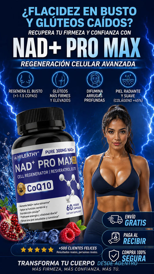 NAD+ PRO  MAX Rejuvenece Tu Piel y Tonifica Tu Silueta
